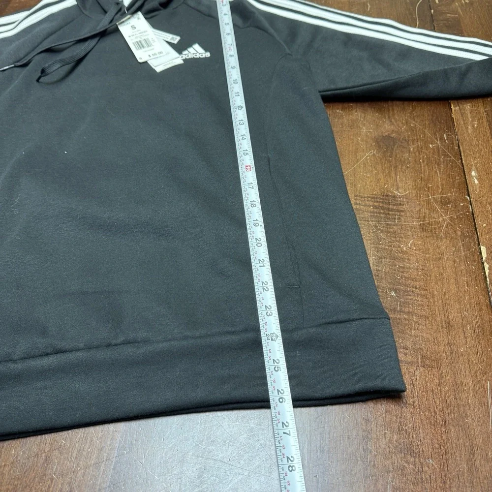 Adidas Mens Essentials Fleece 3-Stripes Hoodie with Front‎ Pocket Size Small $55